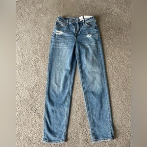 American eagle mom straight jeans size 0